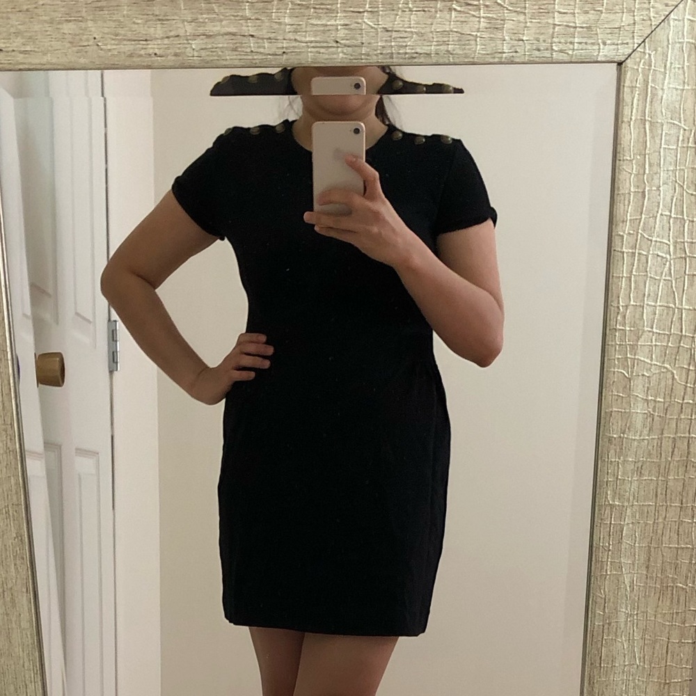 Mango Flattering black dress